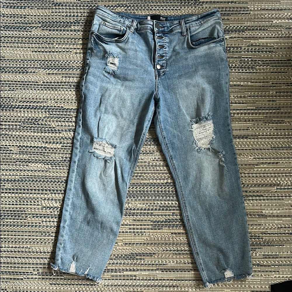 Kut from the Kloth Rachael High Rise Mom Jean Fab Ab Size 16